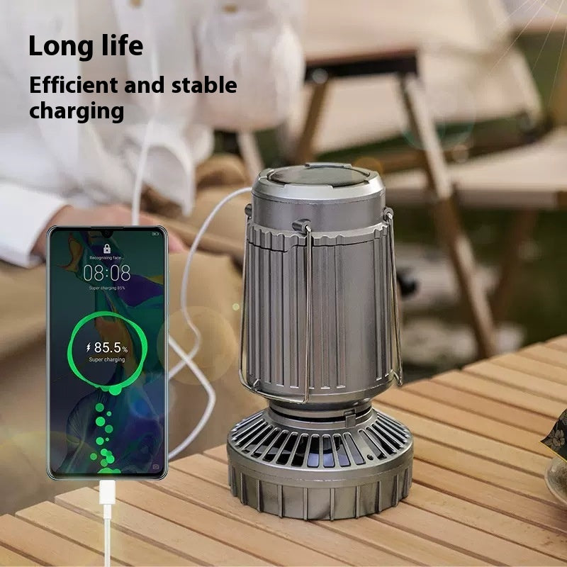 2 in 1 Portable Solar Electric Fan