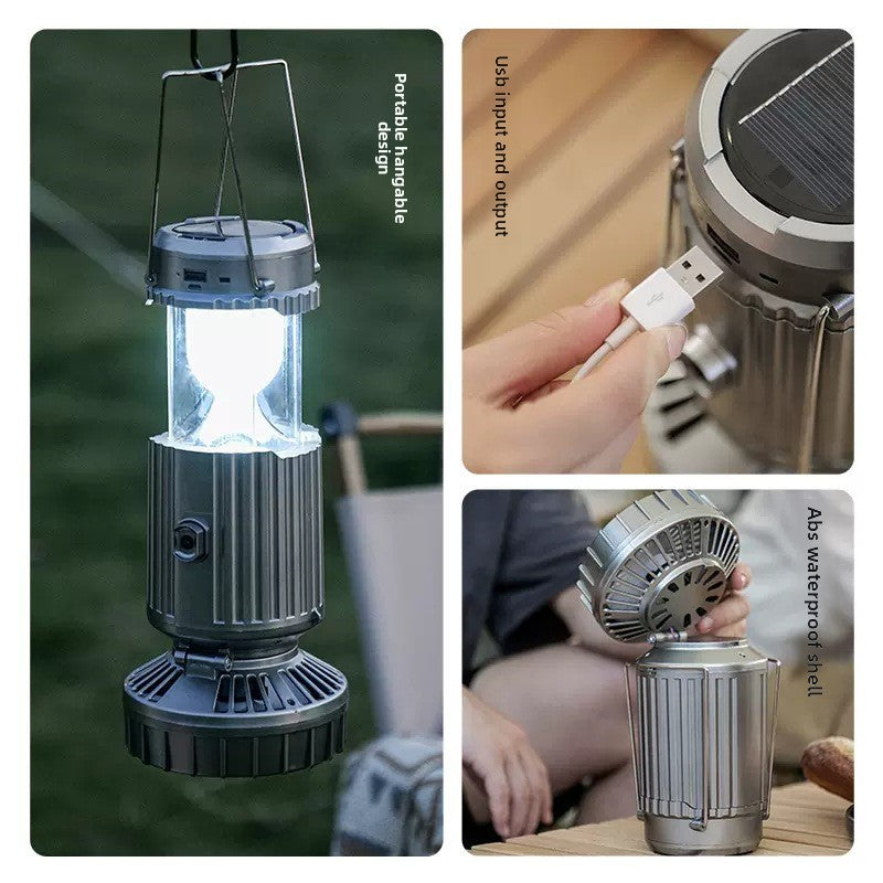 2 in 1 Portable Solar Electric Fan