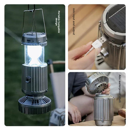 2 in 1 Portable Solar Electric Fan